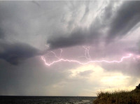 Lightning over Lake Michigan